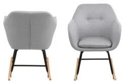 Schommelstoel Hermeline In Stof - Lichtgrijs -Emob 0000065041 2 1fa7