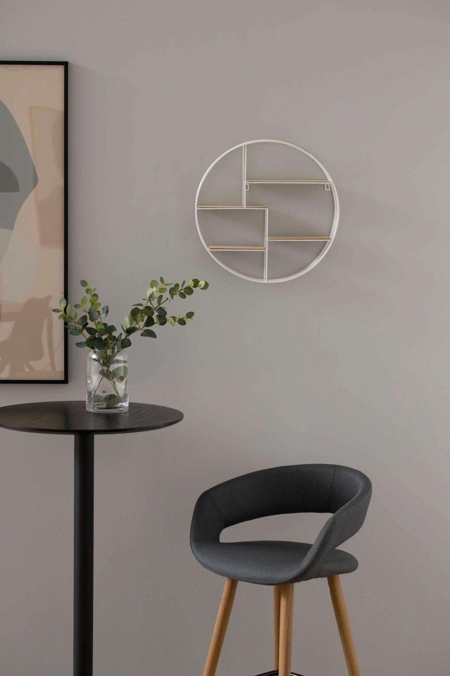 Wandrek Bas Ø45cm - Wit 2 Wandrek Bas Ø45cm - Wit - Afbeelding 2