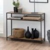 Sidetable Dover 100cm - Zwart/wilde Eik
