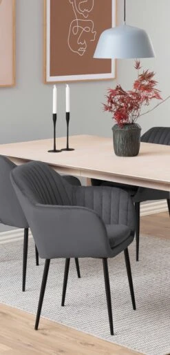 Armstoel Hermeline - Donkergrijs/zwart -Emob 0000076596 6 c841