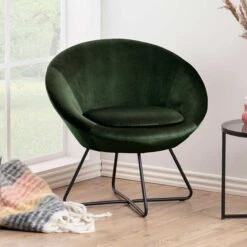 Fauteuil Cezar - Bosgroen/zwart