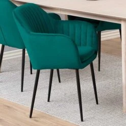 Armstoel Hermeline - Flessengroen/zwart