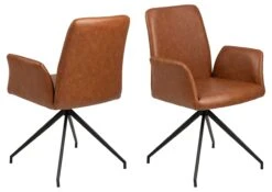 Draaistoel Robert - Cognac/zwart