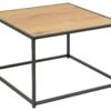 Salontafel Dover 60x60 Industrieel - Zwart/wilde Eik