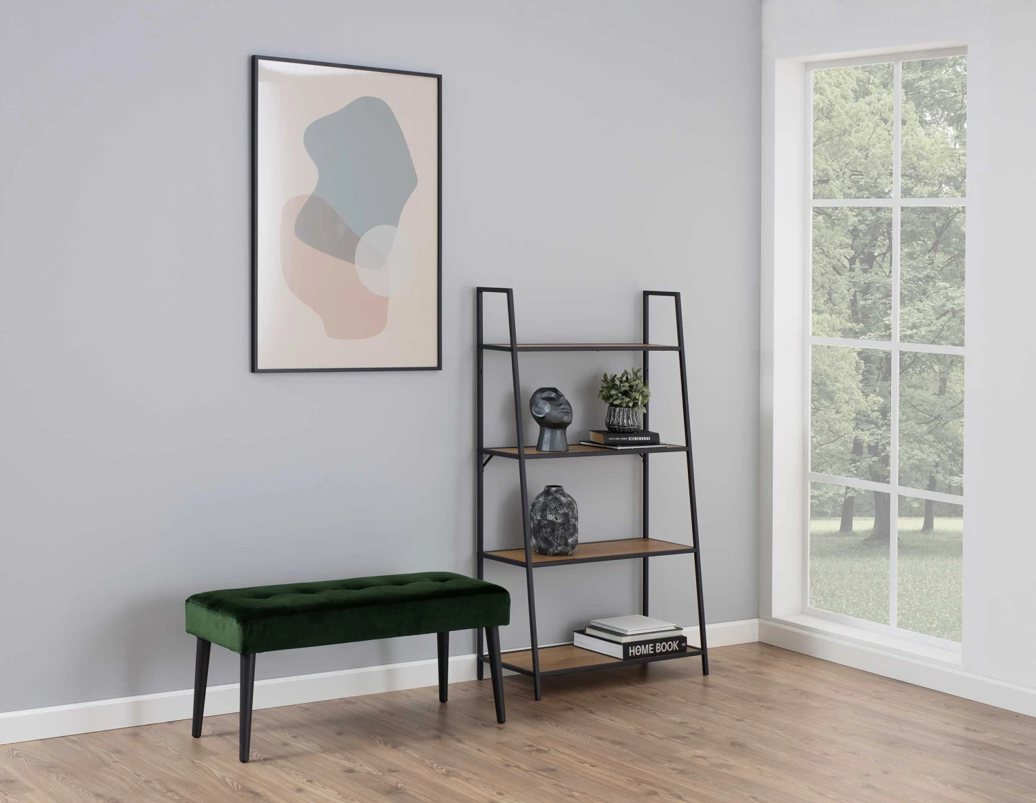 Bank Gloria 95cm - Groen/zwart 9 Bank Gloria 95cm - Groen/zwart - Afbeelding 9