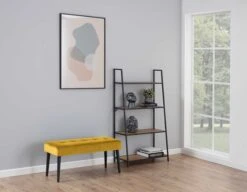 Bank Gloria 95cm - Geel/zwart -Emob 0000087492 8 8a1d