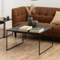 Salontafel Inacio 80x80 - Zwart