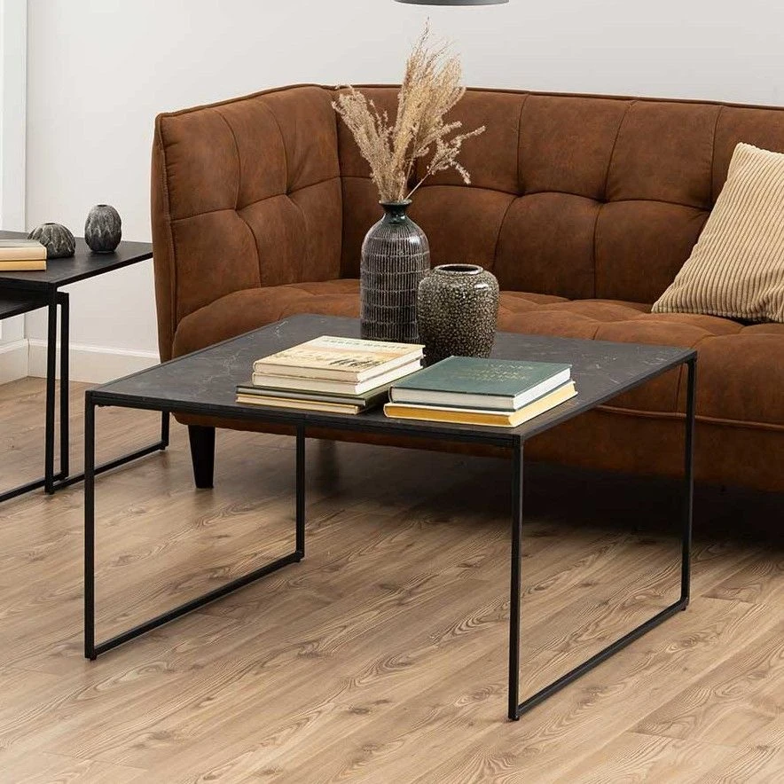 Salontafel Inacio 80x80 - Zwart 1 Salontafel Inacio 80x80 - Zwart