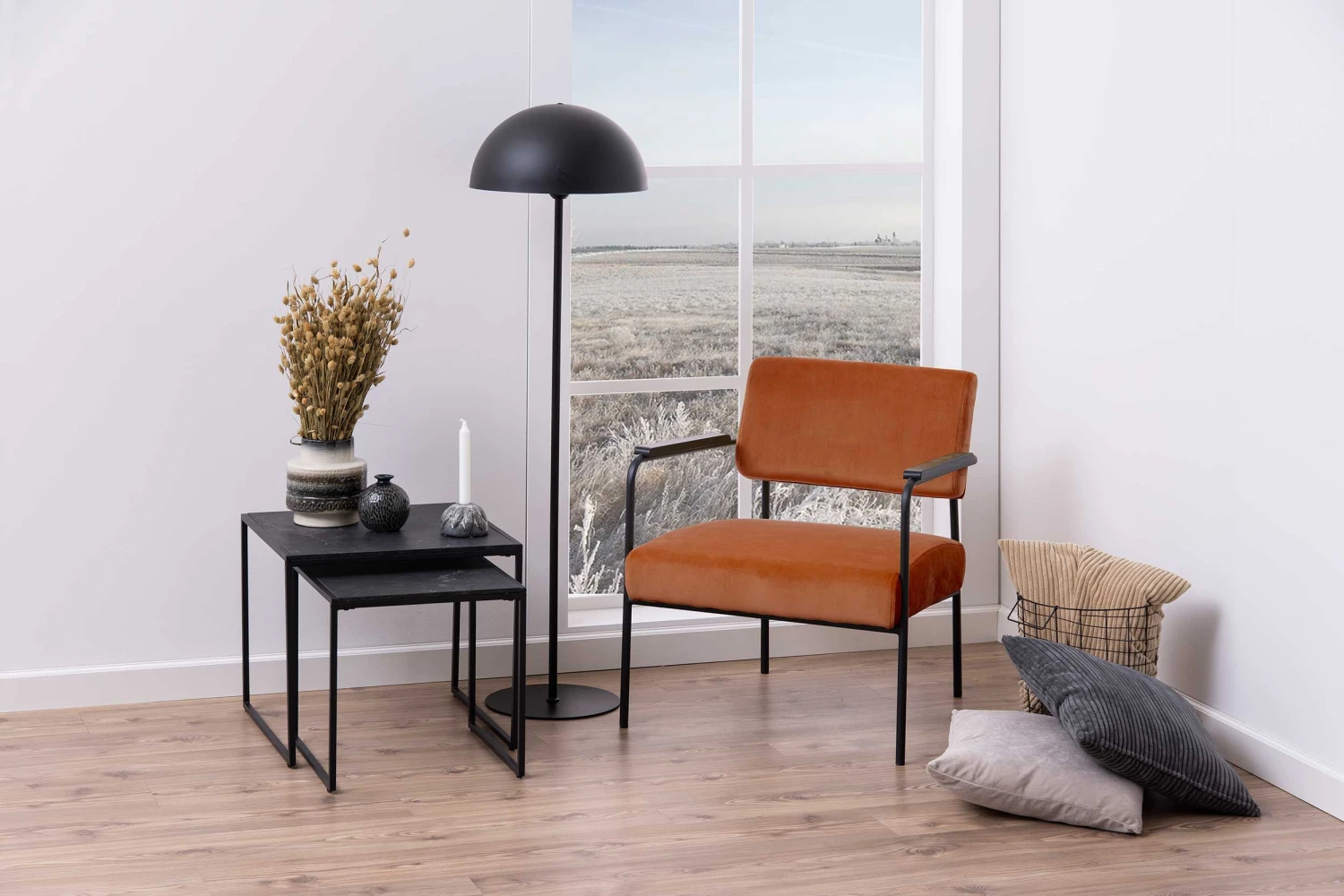 Set Van 2 Bijzettafeltjes Idris - Marmer/zwart 9 Set Van 2 Bijzettafeltjes Idris - Marmer/zwart - Afbeelding 9