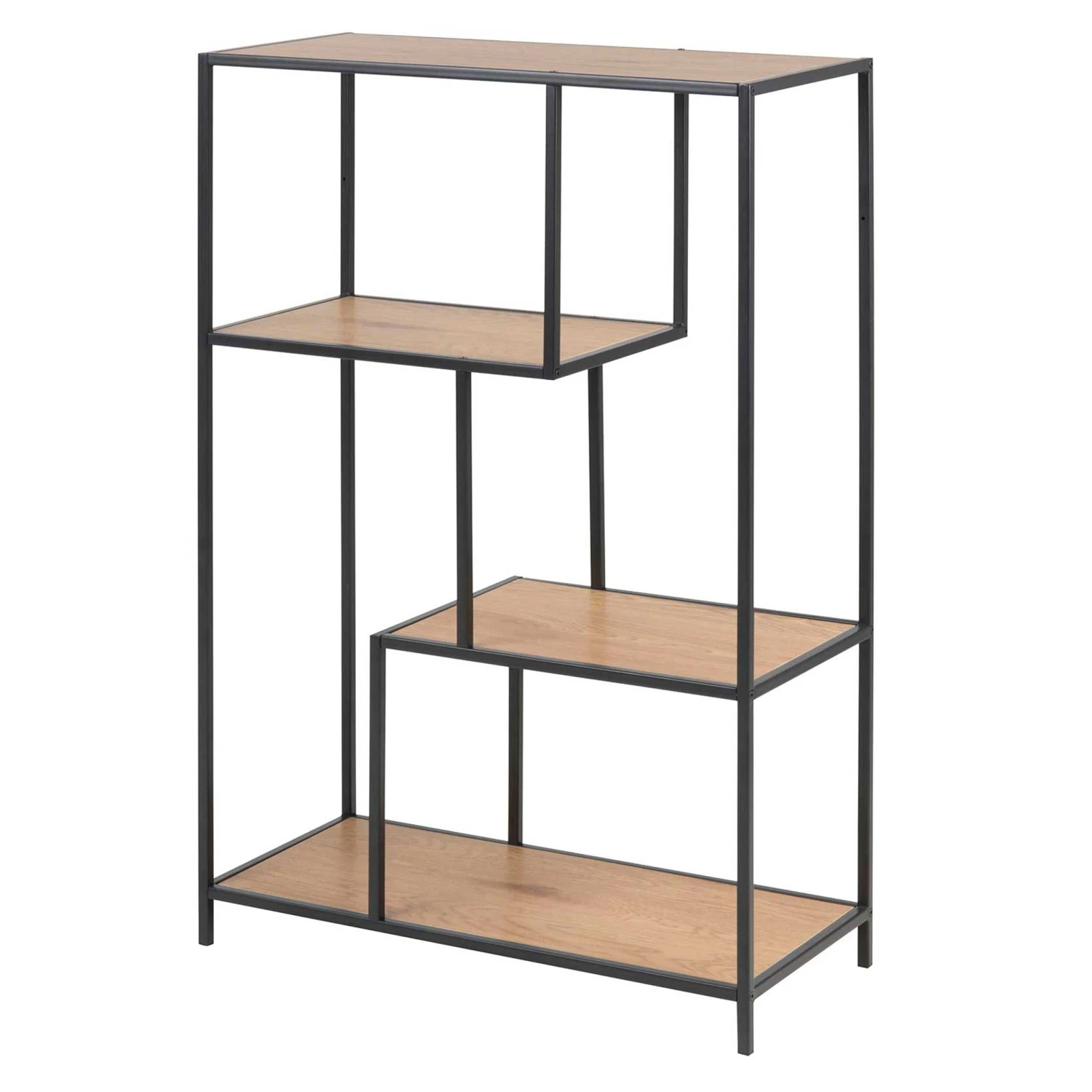 Rek Dover 2 Legplanken - Zwart/wilde Eik 7 Rek Dover 2 Legplanken - Zwart/wilde Eik - Afbeelding 7