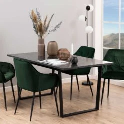 Eettafel Amanda 160x90 - Marmer/zwart