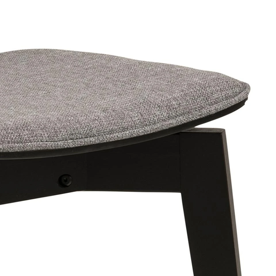 Eetkamerstoel Roxby - Grijs/zwart 6 Eetkamerstoel Roxby - Grijs/zwart - Afbeelding 6