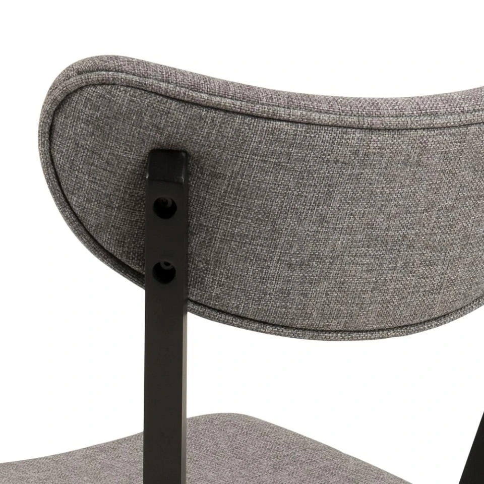 Eetkamerstoel Roxby - Grijs/zwart 2 Eetkamerstoel Roxby - Grijs/zwart - Afbeelding 2