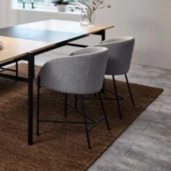 Eetkamerstoel Nelsie - Grijs/zwart