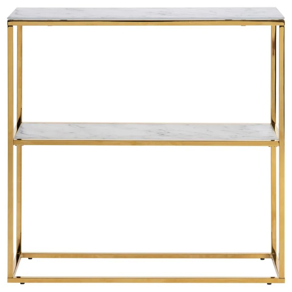 Sidetable Anika - Wit Marmer/ Goud 7 Sidetable Anika - Wit Marmer/ Goud - Afbeelding 7