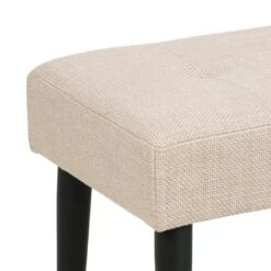 Halbankje Gloria Zwart Stalen Onderstel, Getuft 95x38x45 Cm - Beige -Emob 0CCE89B1 6226 44FB 90C2 92ADE05FA20C 0760