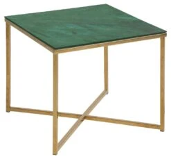 Bijzettafel Alisma 50x50 Cm - Goud/groen -Emob 0CE65D7D EF1D 471F 9ED9 2517965BEE6B de0e