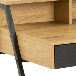 Bureau Reece 100cm - Zwart/eik -Emob 0F8616C4 A07B 4A83 8EA9 AD7E50130E31 d171