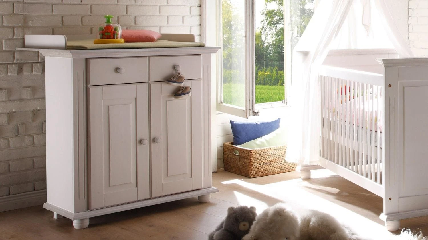 Commode Laurel Met Opzetstuk - Wit 2 Commode Laurel Met Opzetstuk - Wit - Afbeelding 2