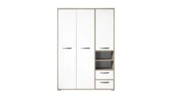 Kledingkast Petrus | 138 X 57 X 201 Cm | Wit En Bruin -Emob 13442308 kleiderschrank moon 4 1 9094
