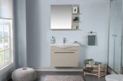 Jussara Badkamer 3-Delige Set | MELAMINE MDF | Keramische Wastafel