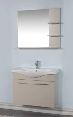 Jussara Badkamer 3-Delige Set | MELAMINE MDF | Keramische Wastafel -Emob 138JSR1102 20 203 02f4