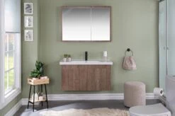 Jussara 3-delige Badkamermeubelset | Melamine MDF | Keramische Wastafel | Wandbevestiging