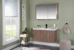 Jussara 3-delige Badkamermeubelset | Melamine MDF | Keramische Wastafel | Wandbevestiging -Emob 138JSR1106 20 202 ee8e