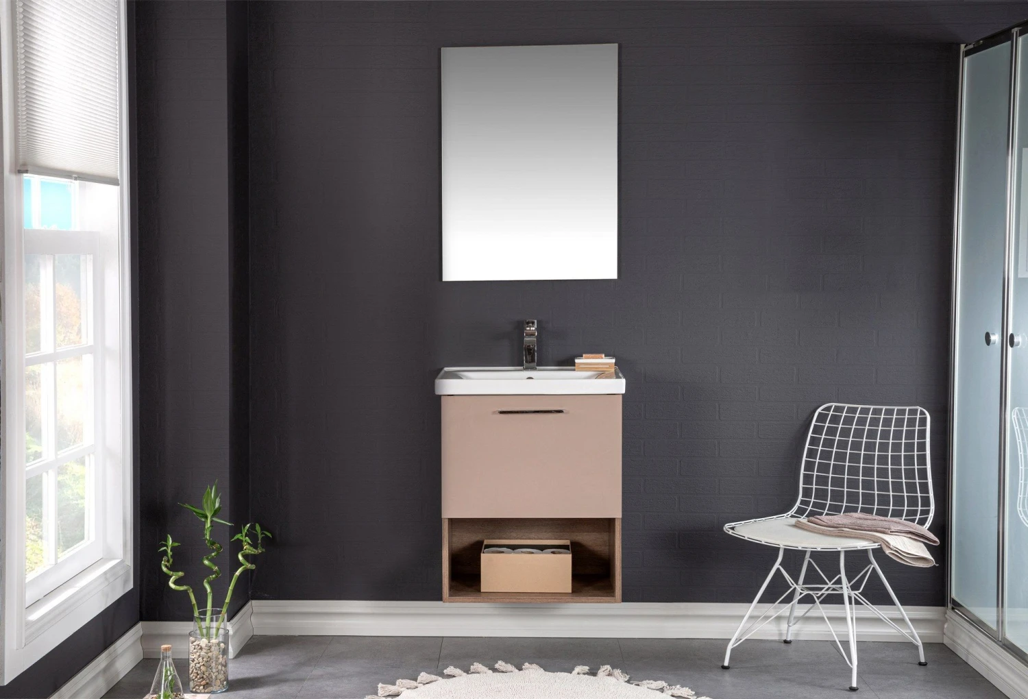 Jussara Badkamermeubelset | 3-delig | MDF Met Melamine Coating | Keramische Wastafel | Chromen Grepen | Cappuccino 1 Jussara Badkamermeubelset | 3-delig | MDF Met Melamine Coating | Keramische Wastafel | Chromen Grepen | Cappuccino