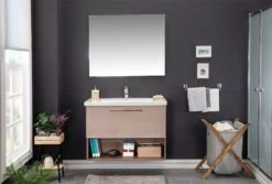 Jussara Badset | 3-delig Meubel | Melamine MDF | Keramische Wastafel | Cappuccino