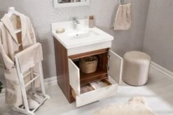 2-Delige Jussara Badkamermeubelset | MDF En Kwarts | Crème -Emob 138JSR1123 20 203 4376