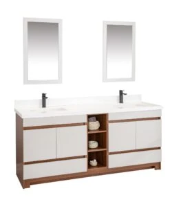 Jussara 3-delige Badkamermeubelset | MDF Met Melaminecoating | Aanrechtblad Van Kwarts -Emob 138JSR1129 20 207 4bd7