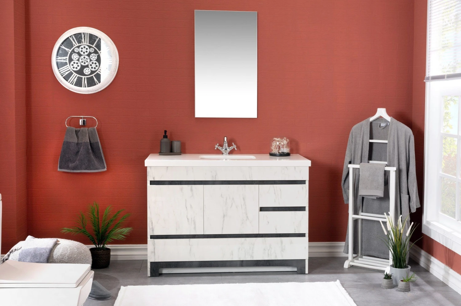 Jussara Badkamermeubelset | 2 Delig | Aanrechtblad Van Kwarts | Zwart Wit 1 Jussara Badkamermeubelset | 2 Delig | Aanrechtblad Van Kwarts | Zwart Wit