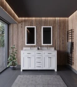 Jussara Badkamermeubelset - Aanrechtblad Wit Kwarts - Flotal Spiegel