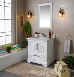 Jussara Badkamermeubelset | Aanrechtblad Van Kwarts | Handgrepen In Brons -Emob 138JSR1159 20 202 f881