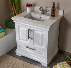 Jussara Badkamermeubelset | Aanrechtblad Van Kwarts | Handgrepen In Brons -Emob 138JSR1159 20 203 ec75