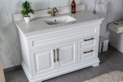 Badkamermeubelset - Jussara | Massief Hout | Aanrechtblad Kwarts -Emob 138JSR1162 20 204 d96c