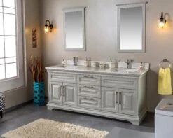 Jussara Badkamermeubelset | 3PC | Grijs | Aanrechtblad Van Kwarts, Lade Van Marien Hout | 100% Gelakt MDF -Emob 138JSR1178 20 202 47ba