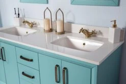 Jussara 3-delige Badkamermeubelset | Turkoois | Aanrechtblad Van Kwarts -Emob 138JSR1191 20 205 8cfe