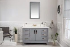 Jussara Badkamermeubelset (2-delig) | MDF GEKWARKT | Aanrechtblad Wit Kwarts