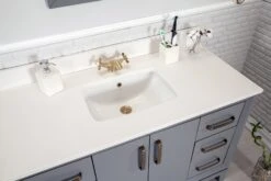 Jussara Badkamermeubelset (2-delig) | MDF GEKWARKT | Aanrechtblad Wit Kwarts -Emob 138JSR1197 20 204 5092