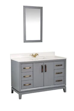 Jussara Badkamermeubelset (2-delig) | MDF GEKWARKT | Aanrechtblad Wit Kwarts -Emob 138JSR1197 20 207 6f20