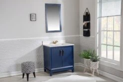 Jussara Badkamermeubelset | Donkerblauw | 2-delig, Massief Hout, Kwarts Aanrechtblad -Emob 138JSR1202 20 202 638c