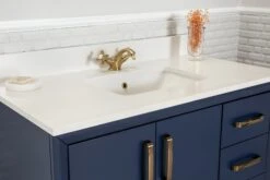 Jussara Badkamermeubelset | 2-delig | 100% Massief Hout | Aanrechtblad Van Kwarts | Donkerblauw -Emob 138JSR1204 20 205 a631