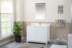 Jussara Badkamermeubelset | 100% Massief Hout | Aanrechtblad Wit Kwarts -Emob 138JSR1211 20 202 1c97