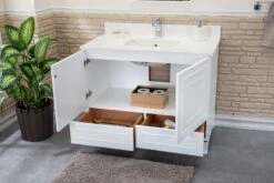 Jussara Badkamermeubelset | 100% Massief Hout | Aanrechtblad Wit Kwarts -Emob 138JSR1211 20 203 ab3b