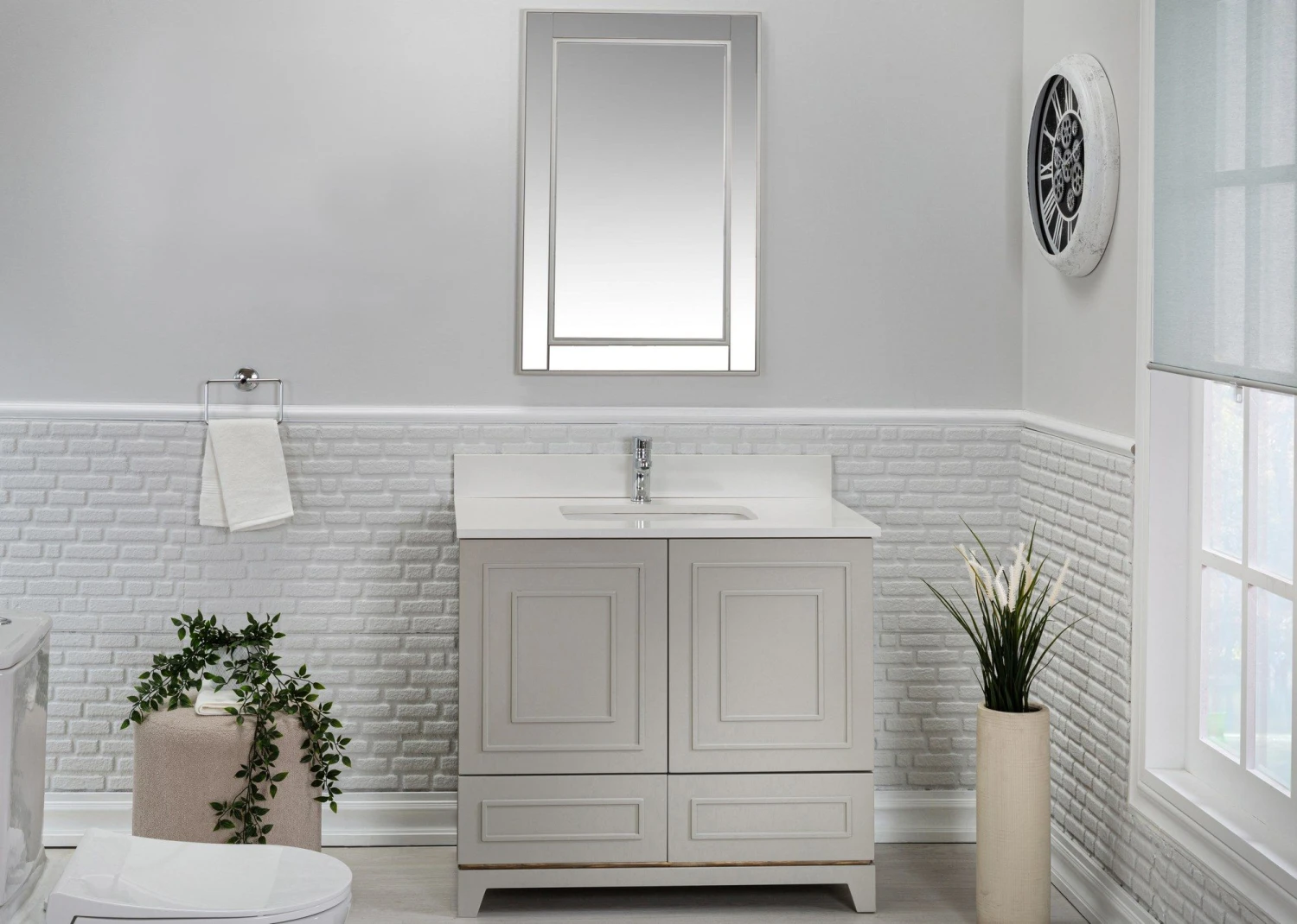 Jussara Badkamermeubelset 2-delig Grijs Badmeubel Met Kwarts Werkblad 1 Jussara Badkamermeubelset 2-delig Grijs Badmeubel Met Kwarts Werkblad