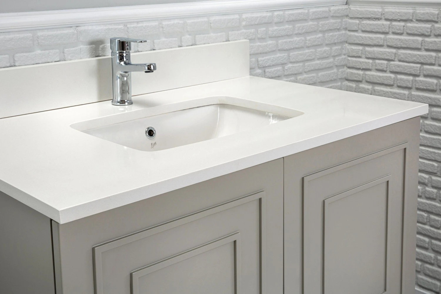 Jussara Badkamermeubelset 2-delig Grijs Badmeubel Met Kwarts Werkblad 4 Jussara Badkamermeubelset 2-delig Grijs Badmeubel Met Kwarts Werkblad - Afbeelding 4