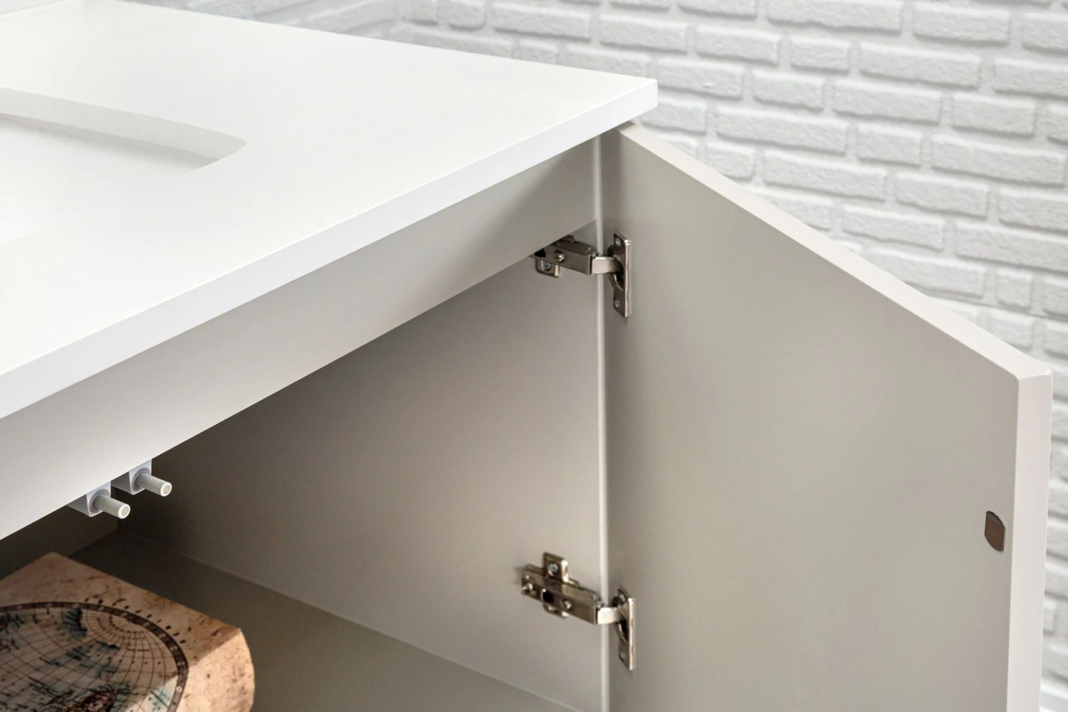 Jussara Badkamermeubelset 2-delig Grijs Badmeubel Met Kwarts Werkblad 2 Jussara Badkamermeubelset 2-delig Grijs Badmeubel Met Kwarts Werkblad - Afbeelding 2