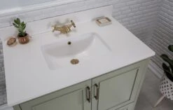 Jussara Badkamermeubelset (2 Stuks) | 100% Gelakt MDF | Aanrechtblad Van Kwarts | Groen -Emob 138JSR1238 20 204 bd45